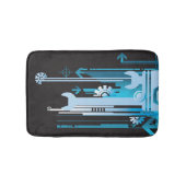 Technische halftone achtergrond 3 badmat (Voorkant)