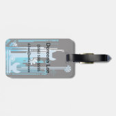 Technische halftone achtergrond 3 bagagelabel (Achterkant horizontaal)