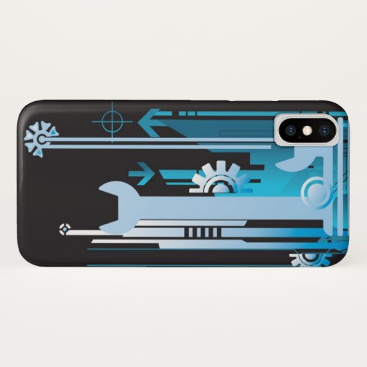 Technische halftone achtergrond 3 Case-Mate iPhone case (Achterkant (horizontaal))