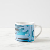 Technische halftone achtergrond 3 espresso kop (Rechts)