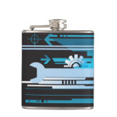 Technische halftone achtergrond 3 heupfles (Voorkant)