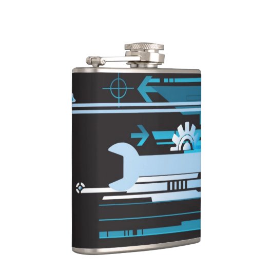 Technische halftone achtergrond 3 heupfles (Rechts)