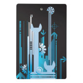 Technische halftone achtergrond 3 mini klembord (Achterkant)