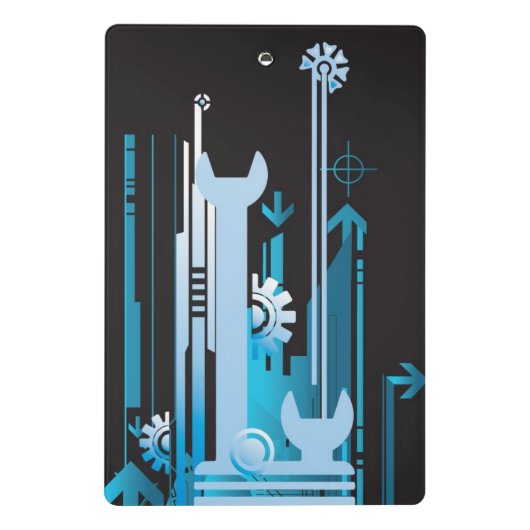 Technische halftone achtergrond 3 mini klembord (Achterkant)