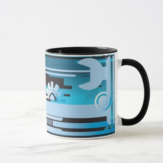 Technische halftone achtergrond 3 mok (Rechts)