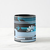 Technische halftone achtergrond 3 mok (Midden)