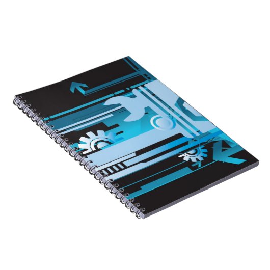 Technische halftone achtergrond 3 notitieboek (Rechterzijde)