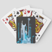 Technische halftone achtergrond 3 pokerkaarten (Achterkant)