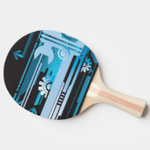 Technische halftone achtergrond 3 tafeltennisbatje (Zijkant)