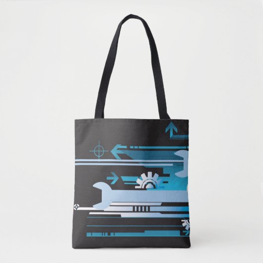 Technische halftone achtergrond 3 tote bag (Voorkant)
