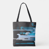 Technische halftone achtergrond 3 tote bag (Achterkant)