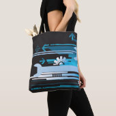 Technische halftone achtergrond 3 tote bag (Dichtbij)