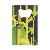 Technische halftone achtergrond 4 creditkaart flessenopener (Achterkant)