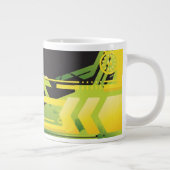 Technische halftone achtergrond 4 grote koffiekop (Rechts)