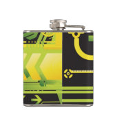 Technische halftone achtergrond 4 heupfles (Achterkant)