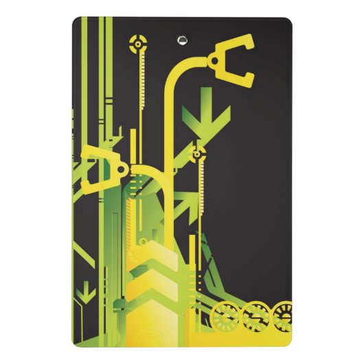 Technische halftone achtergrond 4 mini klembord (Achterkant)