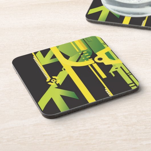 Technische halftone achtergrond 4 onderzetter (Linkerzijde)