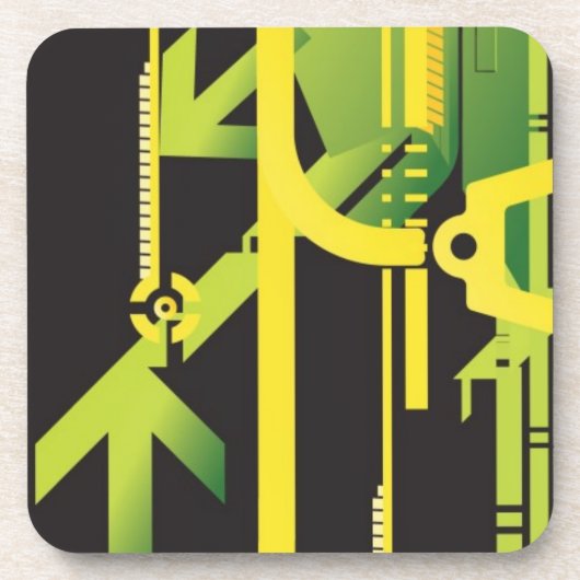 Technische halftone achtergrond 4 onderzetter (Voorkant)