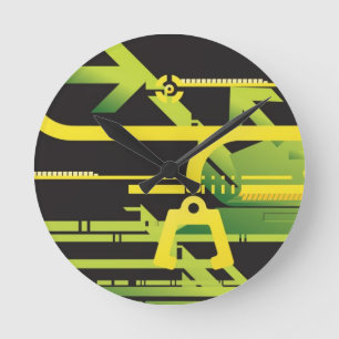 Technische halftone achtergrond 4 ronde klok