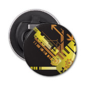 Technische halftone achtergrond 5 button flesopener (Voorkant)