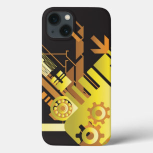 Technische halftone achtergrond 5 iPhone 13 hoesje