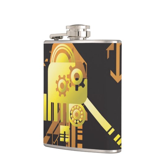 Technische halftone achtergrond 5 heupfles (Links)