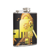 Technische halftone achtergrond 5 heupfles (Rechts)