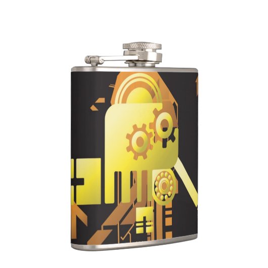 Technische halftone achtergrond 5 heupfles (Rechts)