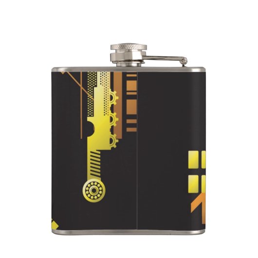 Technische halftone achtergrond 5 heupfles (Achterkant)