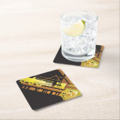 Technische halftone achtergrond 5 kartonnen onderzetters (Insitu)