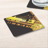 Technische halftone achtergrond 5 kartonnen onderzetters (Schuin)