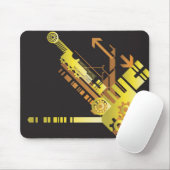 Technische halftone achtergrond 5 muismat (Met muis)