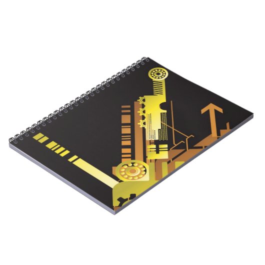 Technische halftone achtergrond 5 notitieboek (Linkerzijde)