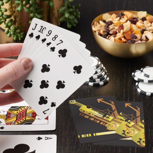 Technische halftone achtergrond 5 speelkaarten (Insitu)