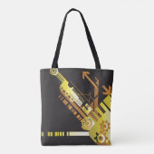 Technische halftone achtergrond 5 tote bag (Achterkant)