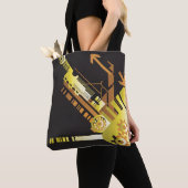 Technische halftone achtergrond 5 tote bag (Dichtbij)