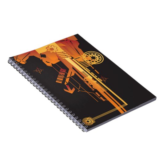 Technische halftone achtergrond 6 notitieboek (Rechterzijde)