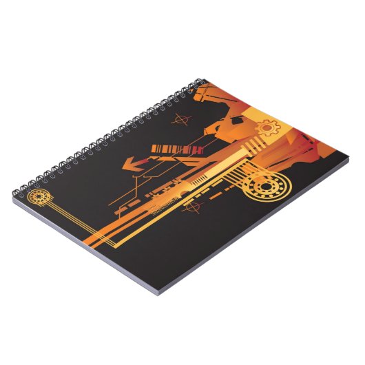 Technische halftone achtergrond 6 notitieboek (Linkerzijde)