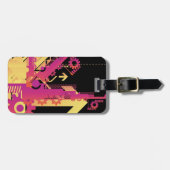 Technische halftone achtergrond 7 bagagelabel (Voorkant horizontaal)