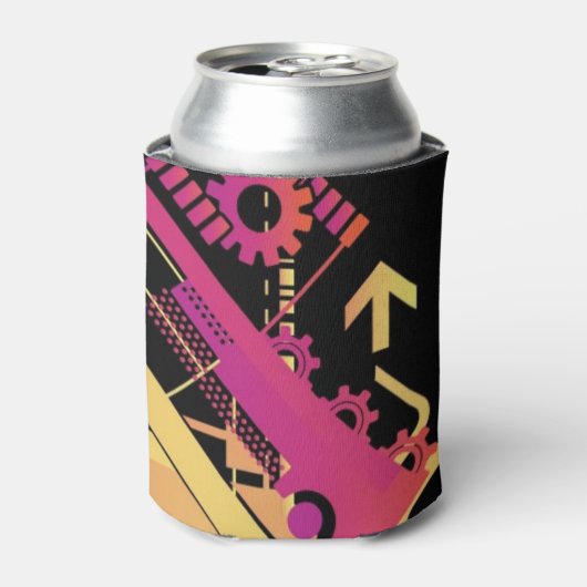 Technische halftone achtergrond 7 blikjeskoeler (Blikje Voorkant)