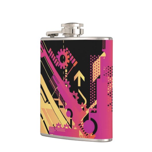 Technische halftone achtergrond 7 heupfles (Links)