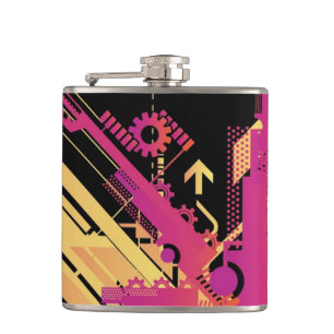 Technische halftone achtergrond 7 heupfles