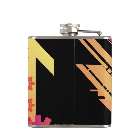 Technische halftone achtergrond 7 heupfles (Achterkant)