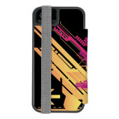 Technische halftone achtergrond 7 incipio iPhone portemonnee hoesje (Agenda Achterkant)