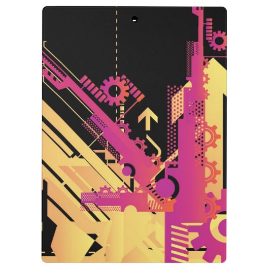 Technische halftone achtergrond 7 klembord (Achterkant)