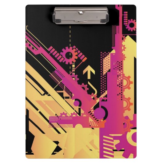 Technische halftone achtergrond 7 klembord (Voorkant)