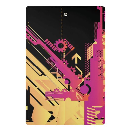 Technische halftone achtergrond 7 mini klembord (Achterkant)