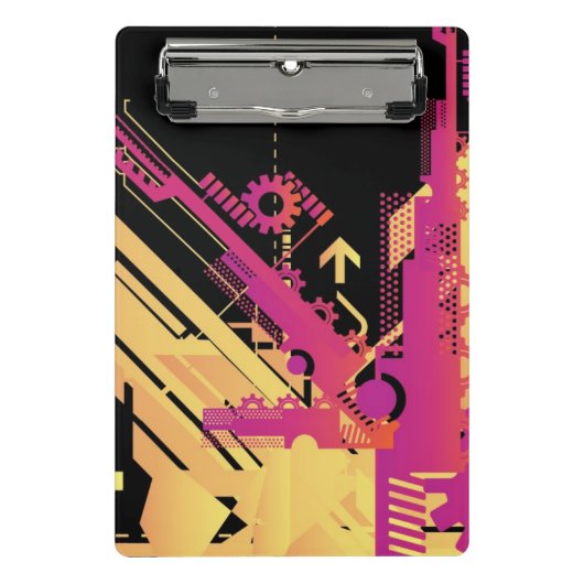 Technische halftone achtergrond 7 mini klembord (Voorkant)