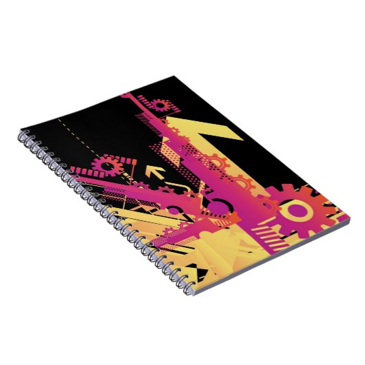 Technische halftone achtergrond 7 notitieboek (Rechterzijde)