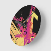 Technische halftone achtergrond 7 ronde klok (Hoek)